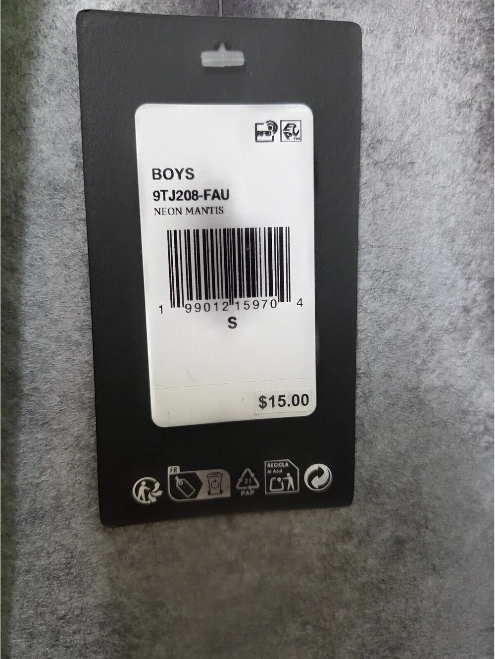 Converse Boys Neon Mantis Green T-Shirt Size Small
